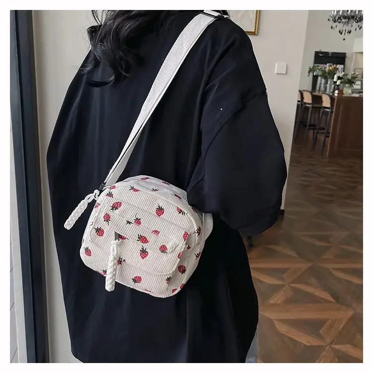 Strawberry Print Crossbody Bag for Women — feature 12
