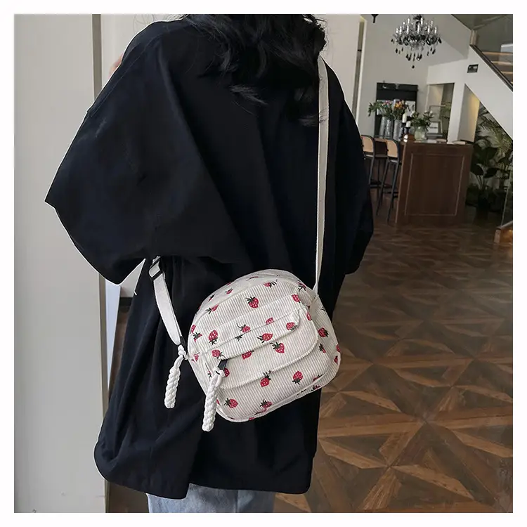 Strawberry Print Crossbody Bag for Women — feature 14