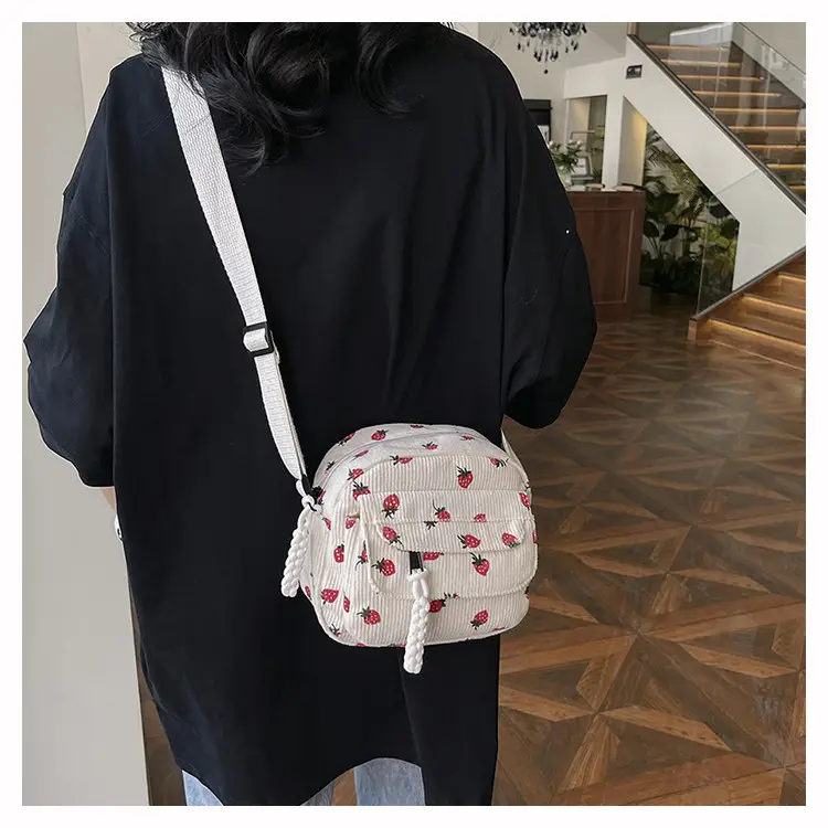 Strawberry Print Crossbody Bag for Women — feature 15