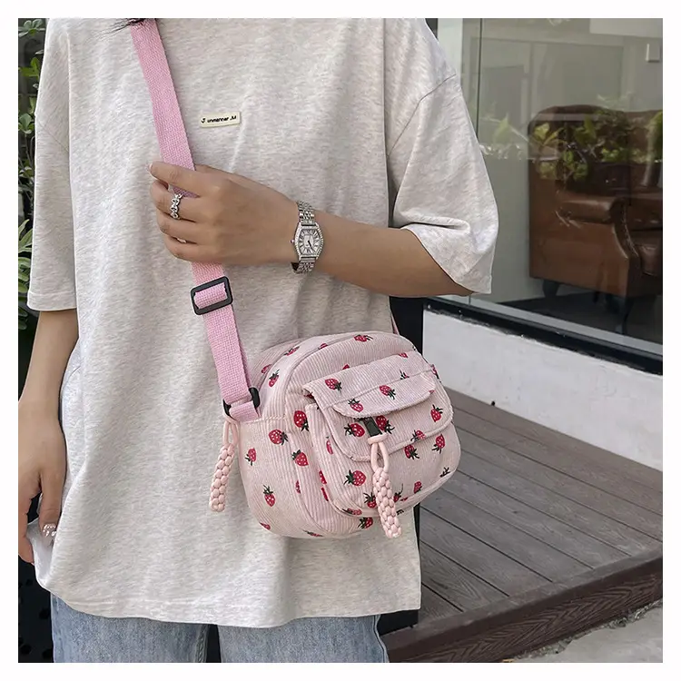 Strawberry Print Crossbody Bag for Women — feature 16