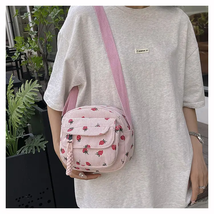 Strawberry Print Crossbody Bag for Women — feature 19