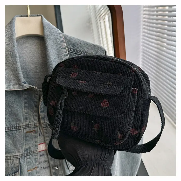 Strawberry Print Crossbody Bag for Women — feature 34