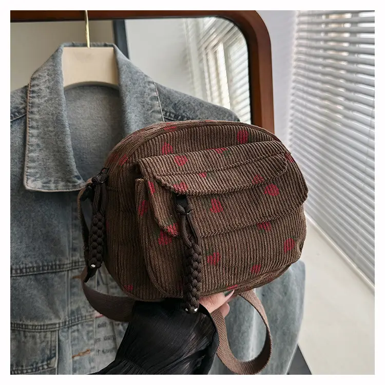 Strawberry Print Crossbody Bag for Women — feature 35