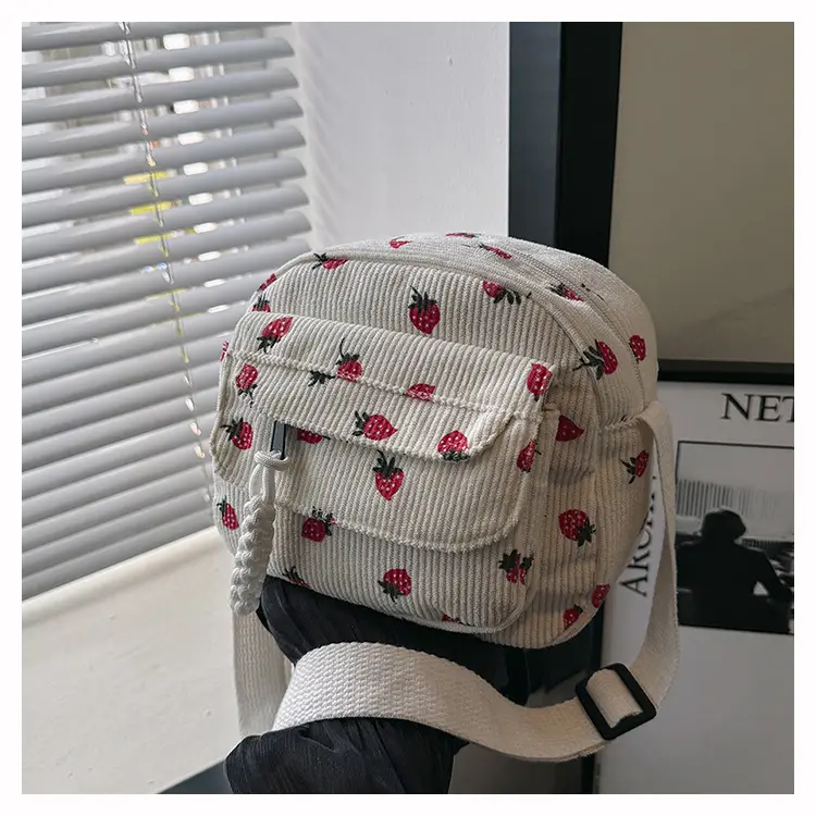 Strawberry Print Crossbody Bag for Women — feature 37