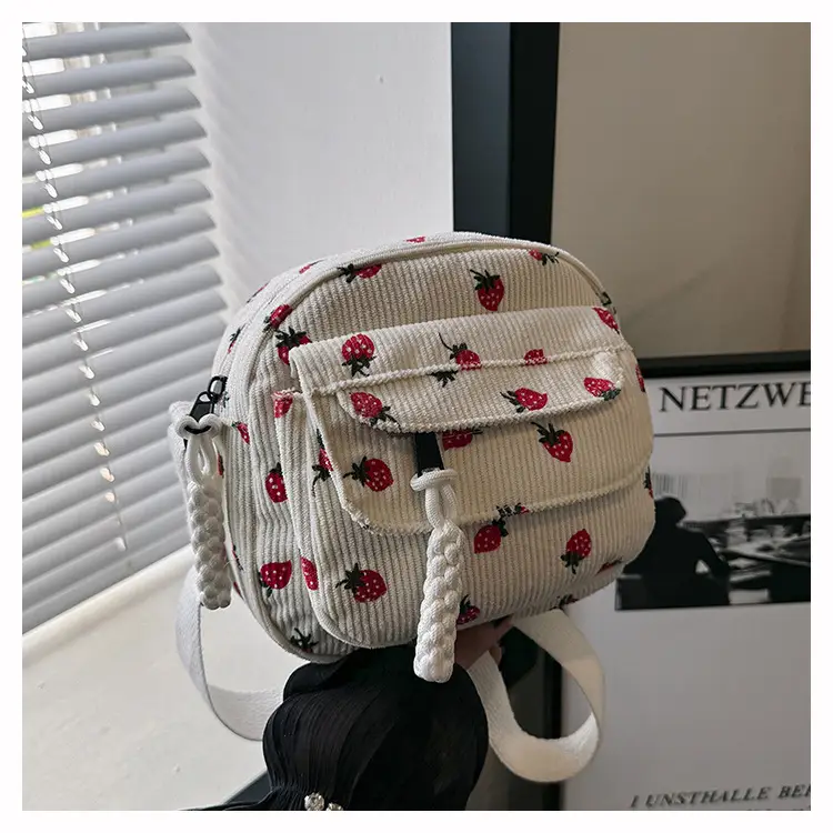 Strawberry Print Crossbody Bag for Women — feature 38