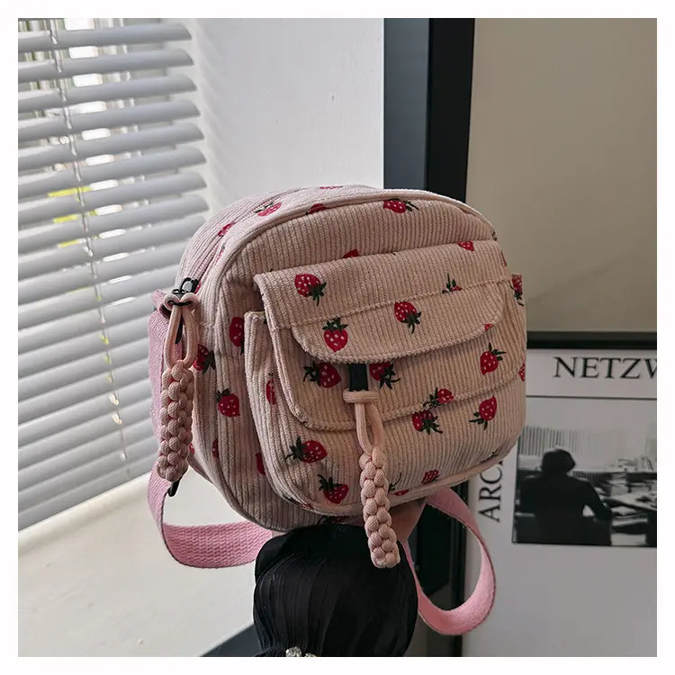 Strawberry Print Crossbody Bag for Women — feature 39