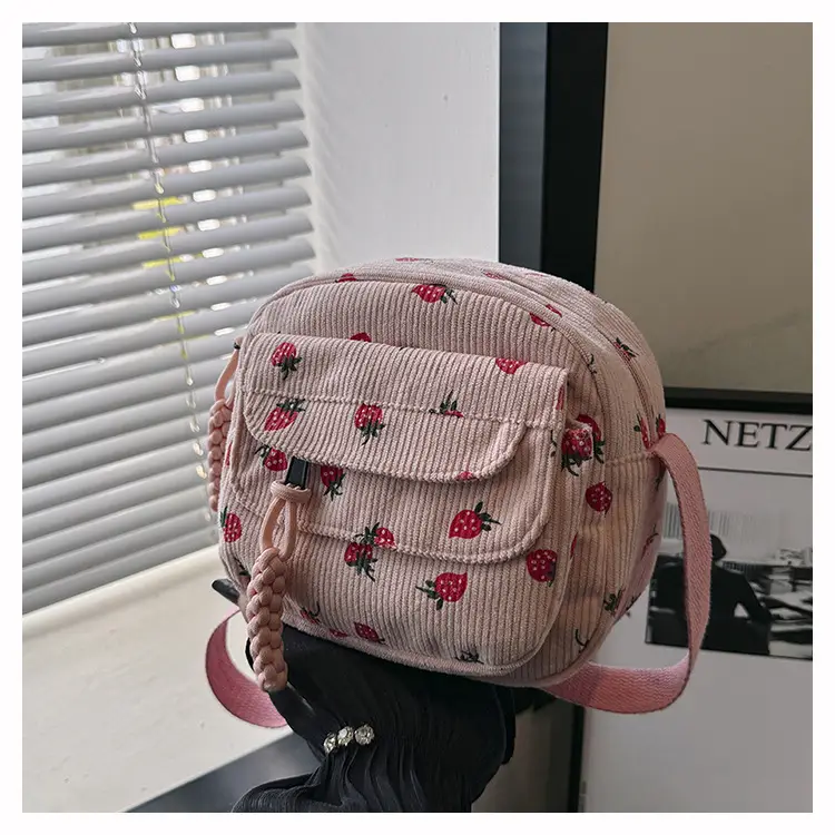 Strawberry Print Crossbody Bag for Women — feature 40