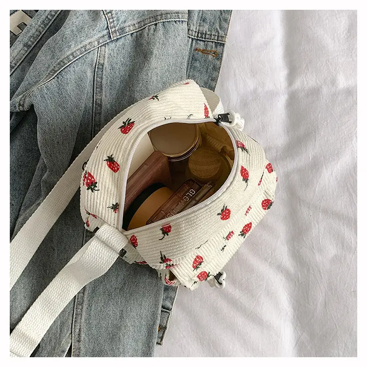Strawberry Print Crossbody Bag for Women — feature 49
