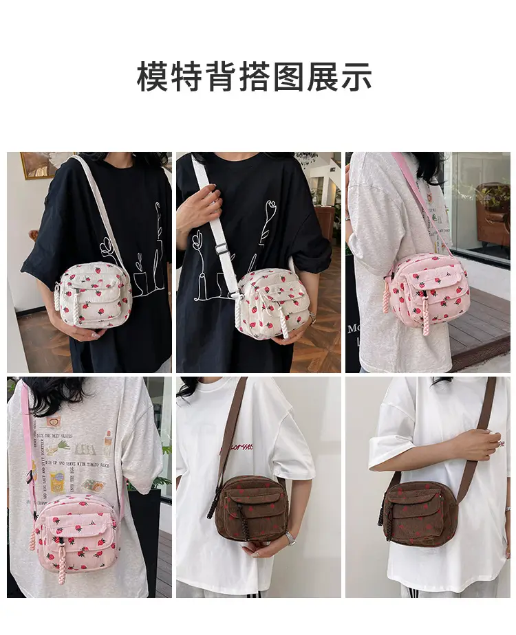 Strawberry Print Crossbody Bag for Women — feature 7