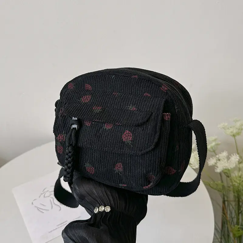 Strawberry Print Crossbody Bag for Women - Image 3