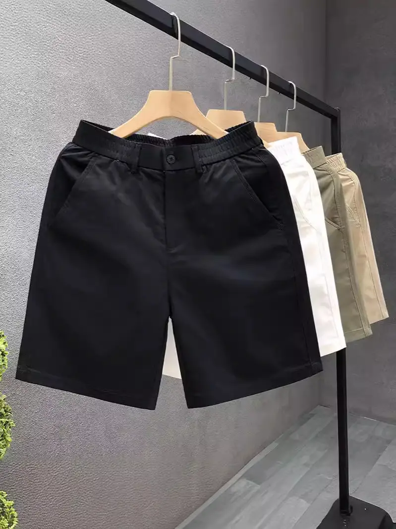 Men Summer Beige Thin Casual Shorts Five Point - Image 5
