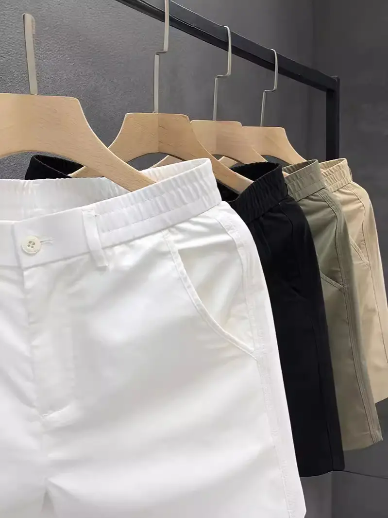 Men Summer Beige Thin Casual Shorts Five Point - Image 7