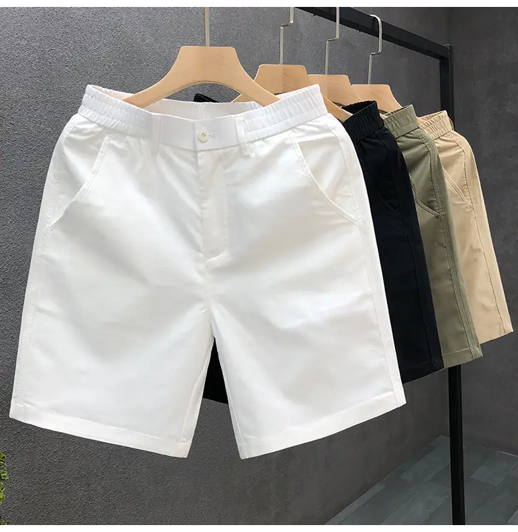 Men Summer Beige Thin Casual Shorts Five Point — feature 1