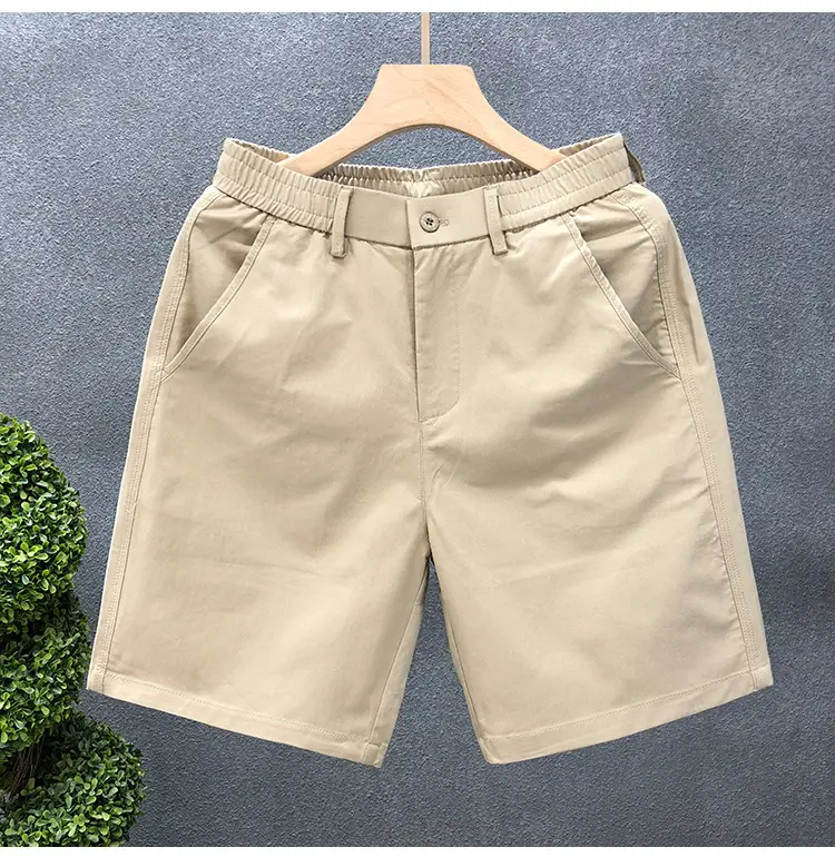 Men Summer Beige Thin Casual Shorts Five Point — feature 11