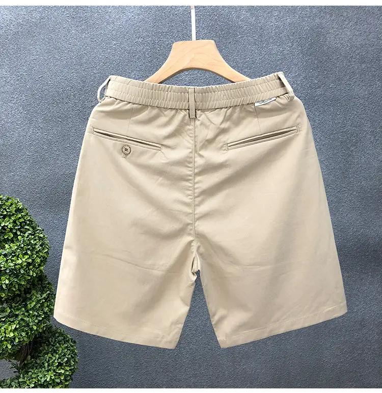 Men Summer Beige Thin Casual Shorts Five Point — feature 12
