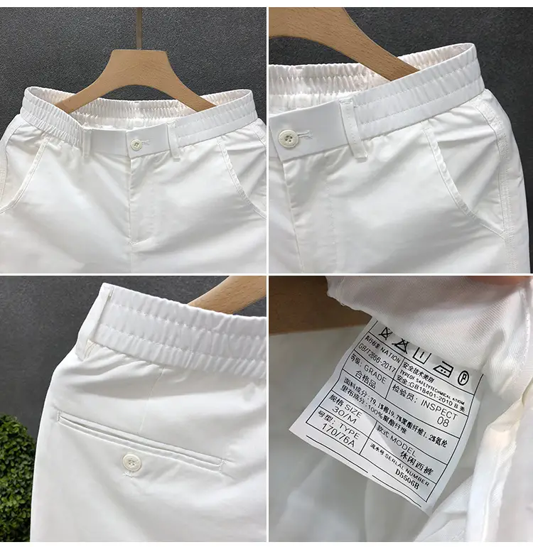 Men Summer Beige Thin Casual Shorts Five Point — feature 5