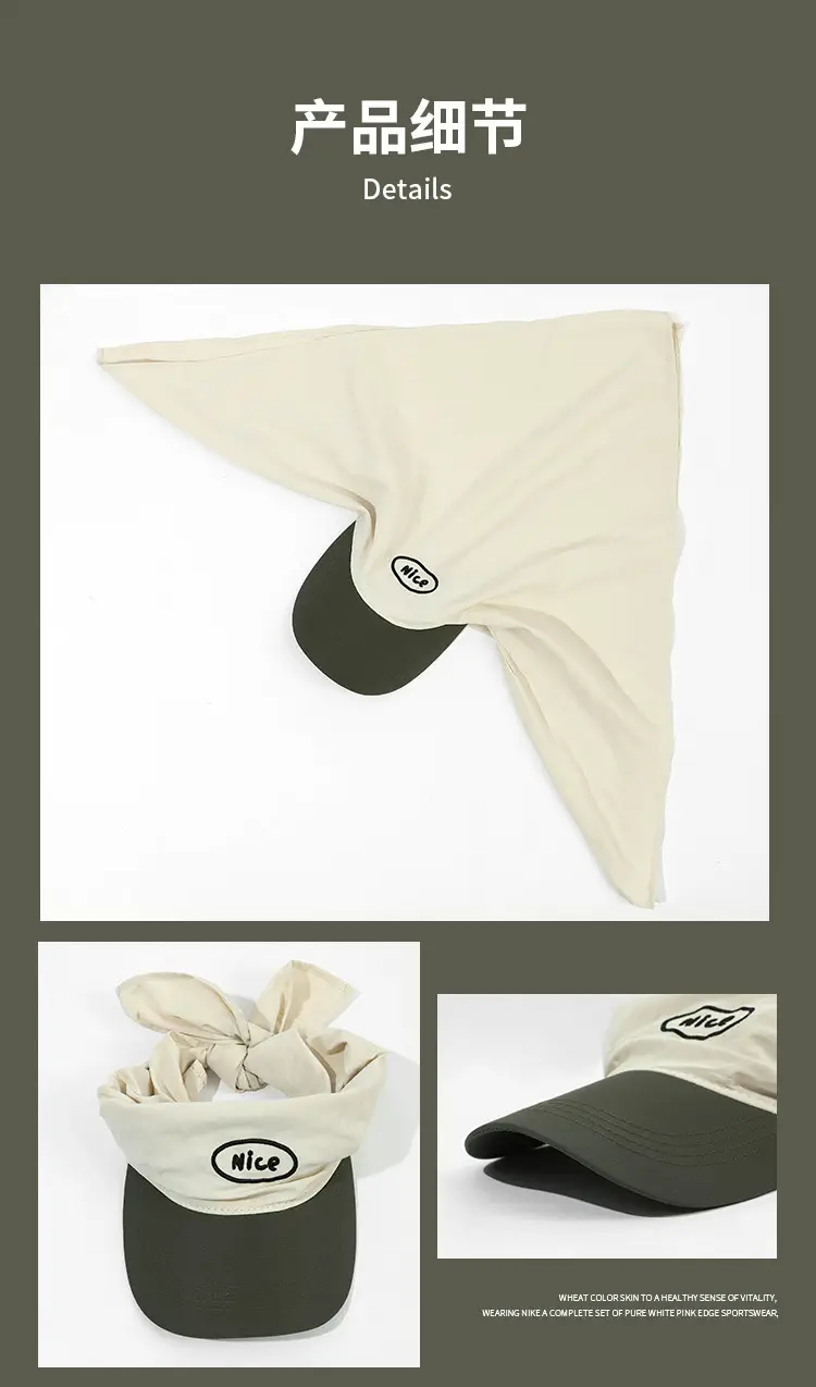 Women Korean Style Sun Protection Turban Cap Black — feature 5