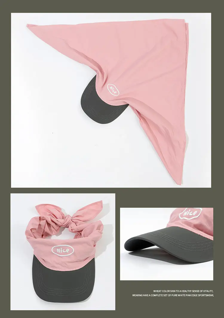 Women Korean Style Sun Protection Turban Cap Black — feature 6