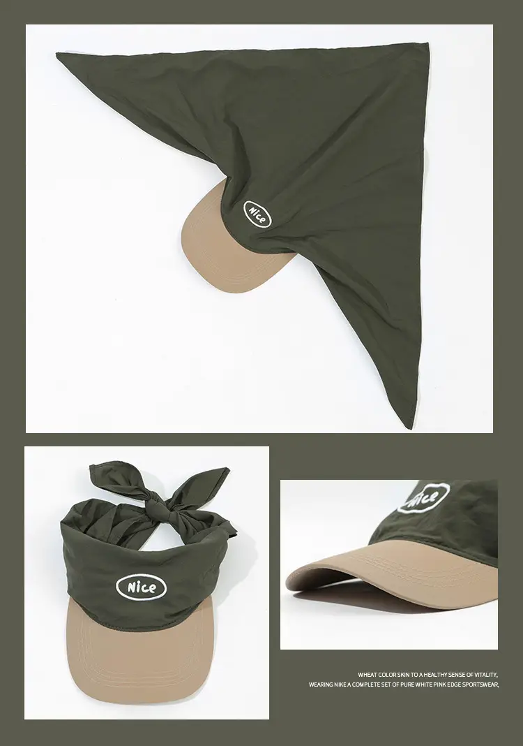 Women Korean Style Sun Protection Turban Cap Black — feature 7
