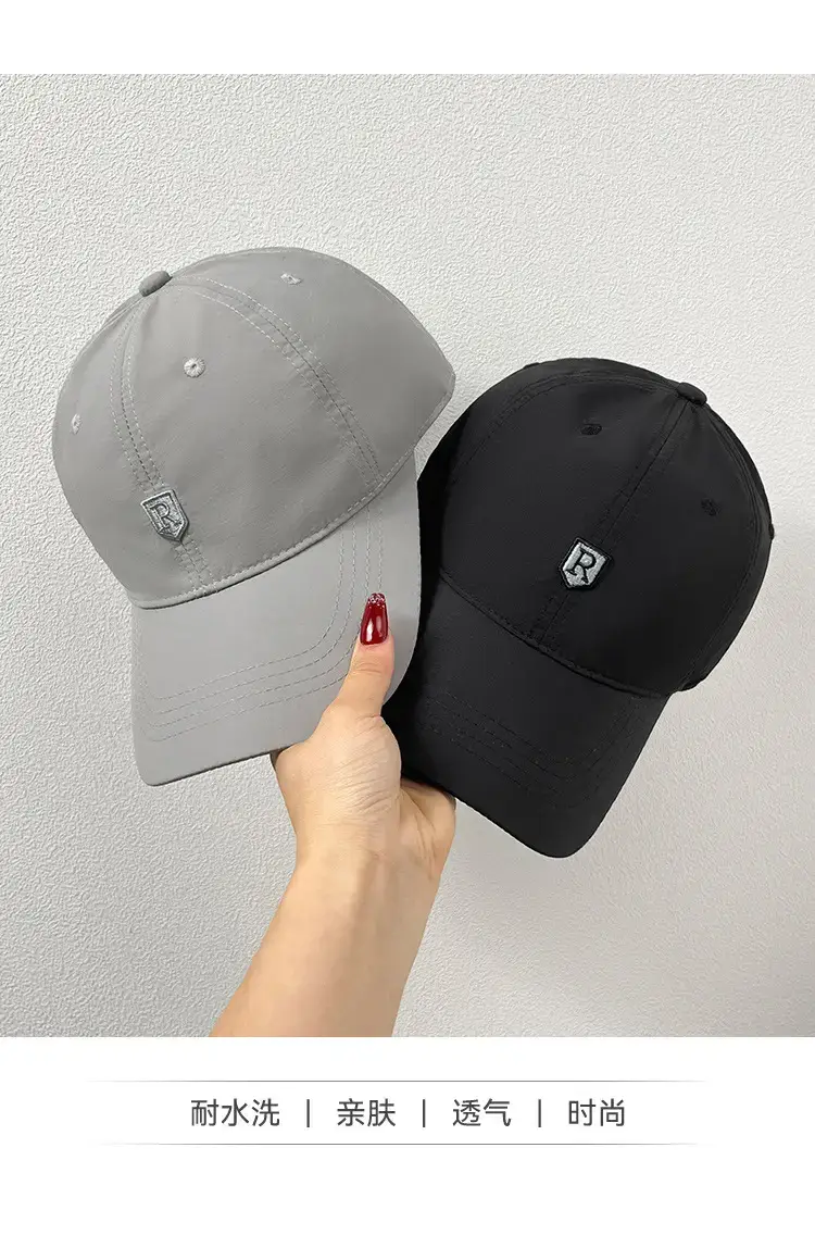 Men's Navy Blue Big Head Baseball Cap with Logo — feature 3