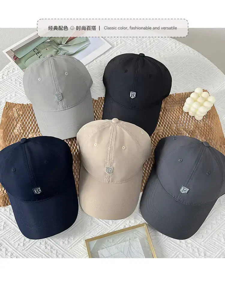 Men's Navy Blue Big Head Baseball Cap with Logo — feature 7