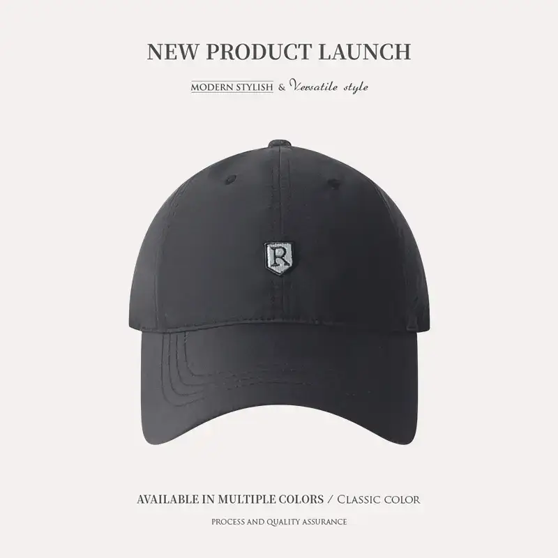 Men's Navy Blue Big Head Baseball Cap with Logo - Image 4