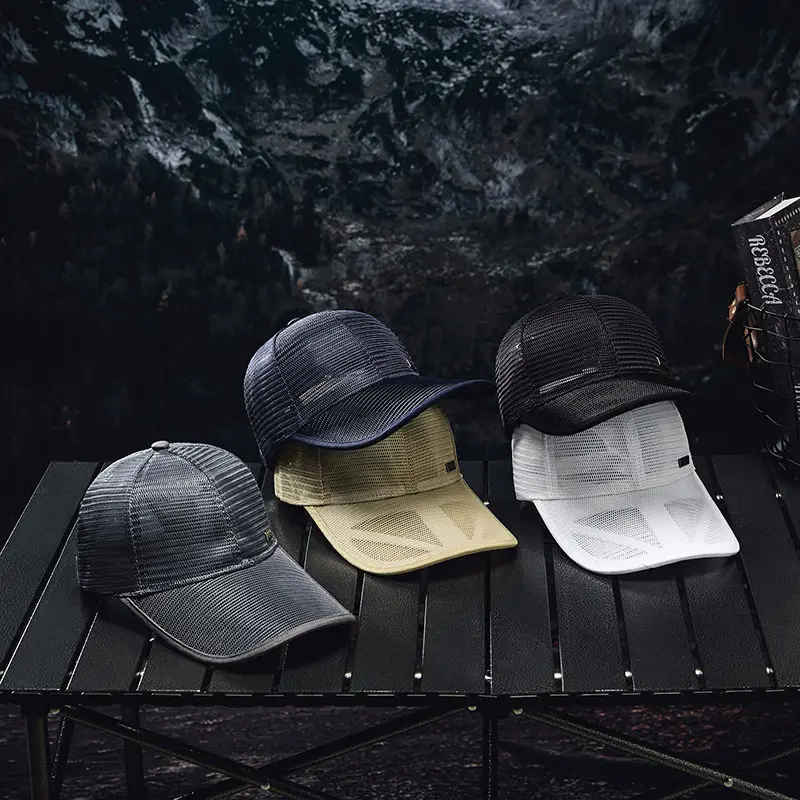 Men's Long Brim Baseball Cap Sunscreen Breathable Mesh