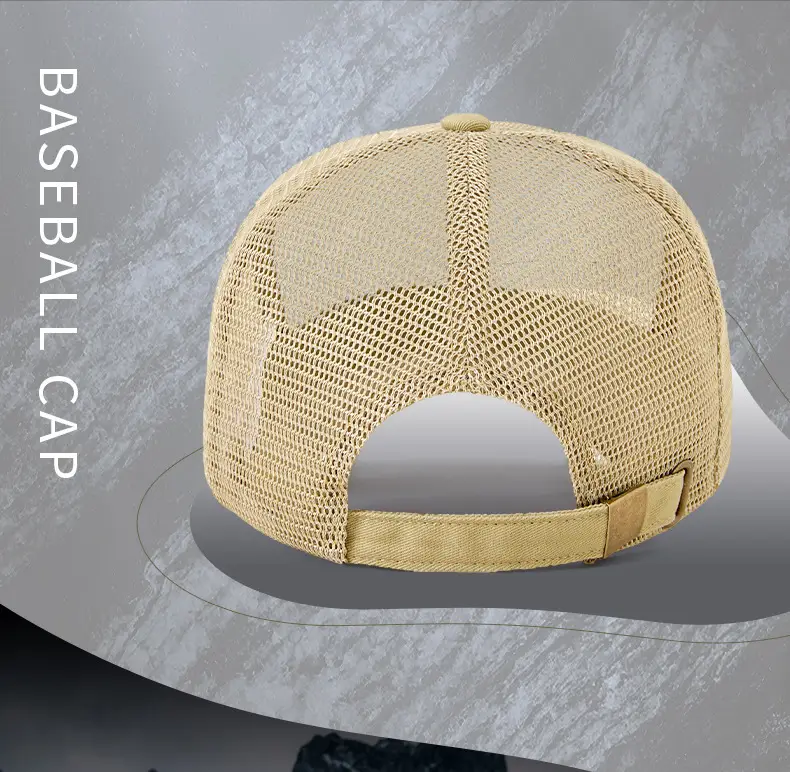 Men's Long Brim Baseball Cap Sunscreen Breathable Mesh — feature 15
