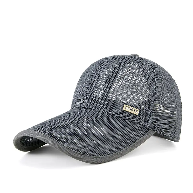 Men's Long Brim Baseball Cap Sunscreen Breathable Mesh