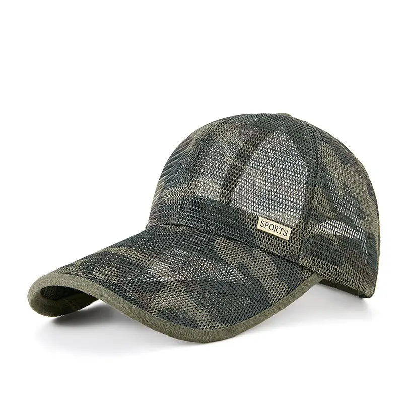 Men's Long Brim Baseball Cap Sunscreen Breathable Mesh