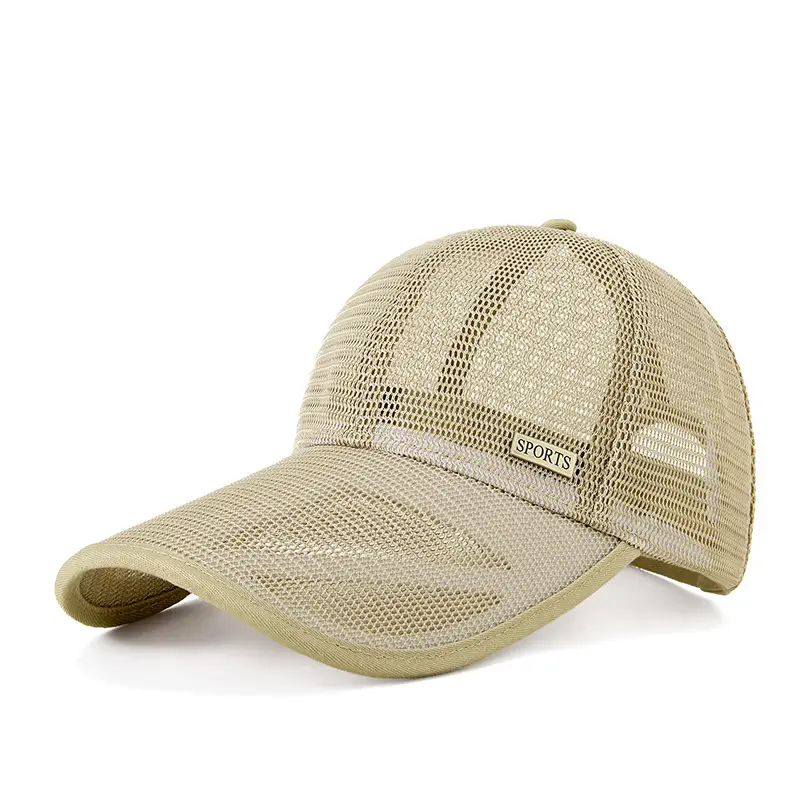 Men's Long Brim Baseball Cap Sunscreen Breathable Mesh