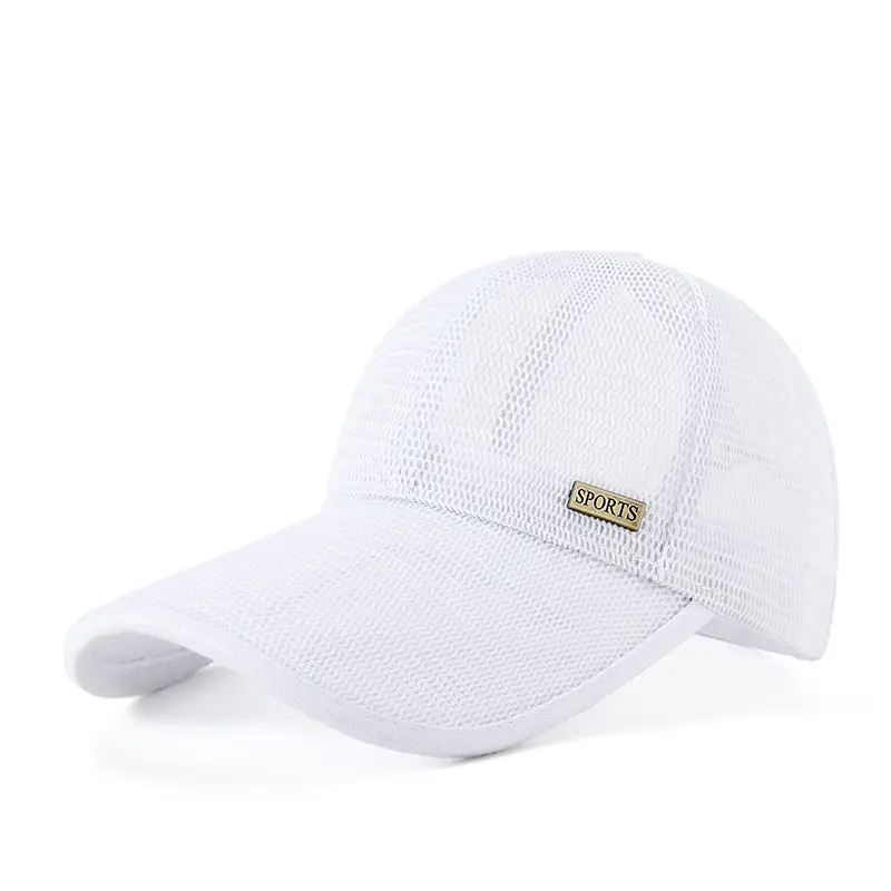 Men's Long Brim Baseball Cap Sunscreen Breathable Mesh