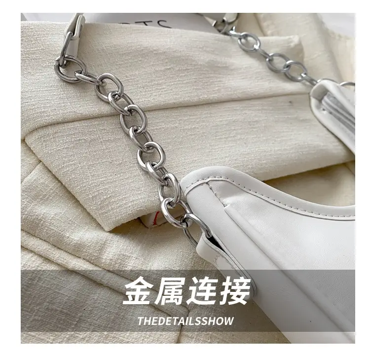 White Chain Shoulder Bag for Women Summer 2024 — feature 5