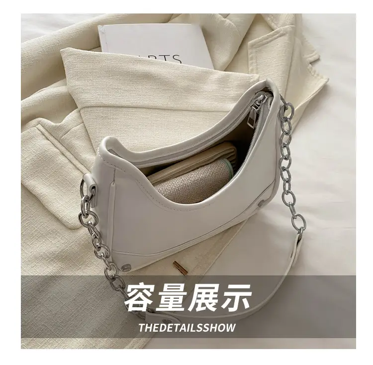 White Chain Shoulder Bag for Women Summer 2024 — feature 7