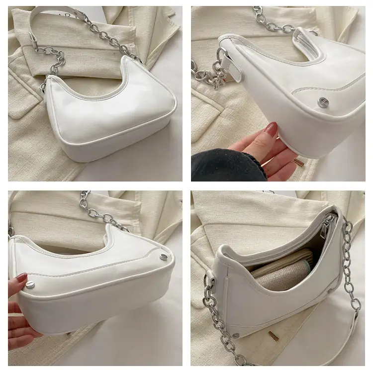 White Chain Shoulder Bag for Women Summer 2024 — feature 8