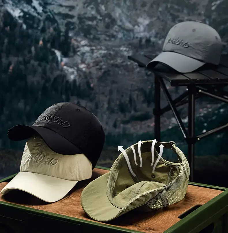 2025 Black Side Hollow Baseball Cap Water Resistant — feature 11