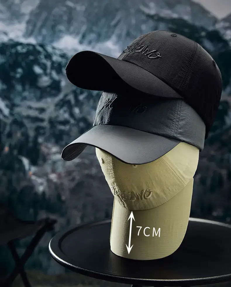 2025 Black Side Hollow Baseball Cap Water Resistant — feature 14