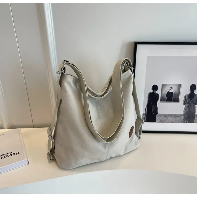 Women's Black Canvas Shoulder Bag 2026 — feature 21