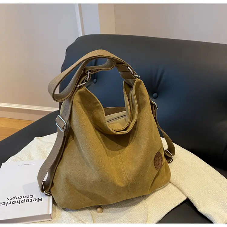 Women's Black Canvas Shoulder Bag 2026 — feature 24