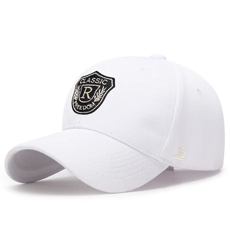 R Letter Baseball Cap Navy Gold Embroidery - Image 2