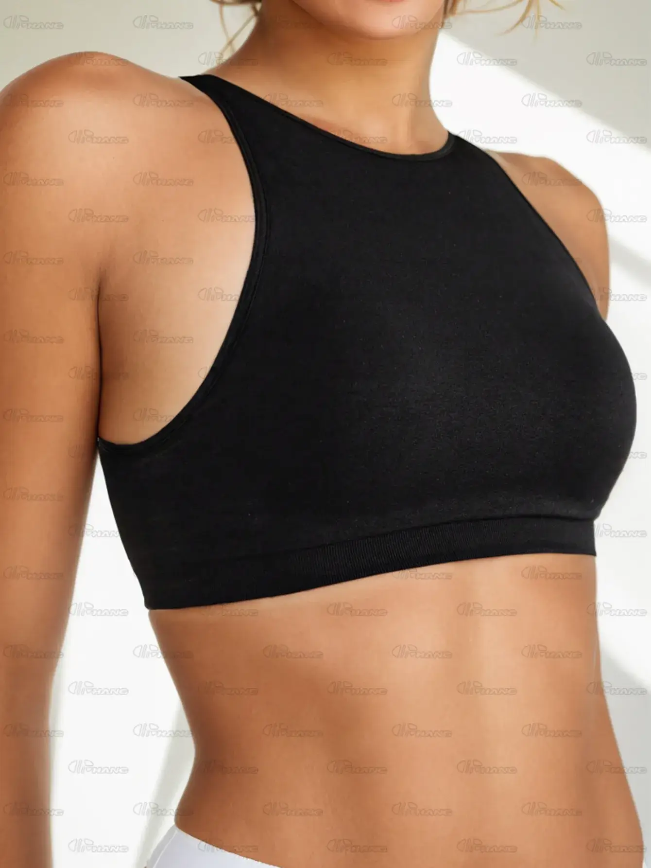 Black Seamless Sports Bra Vest Style Underwear — feature 5