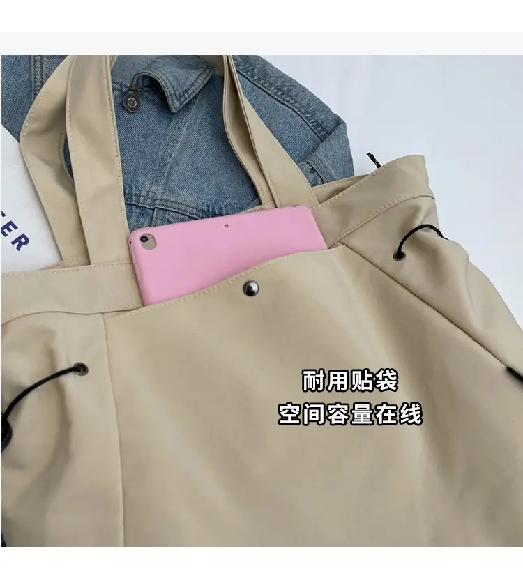 Women Casual Nylon Shoulder Bag Beige 2026 — feature 15