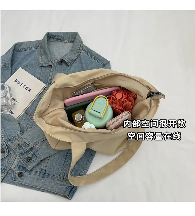 Women Casual Nylon Shoulder Bag Beige 2026 — feature 16