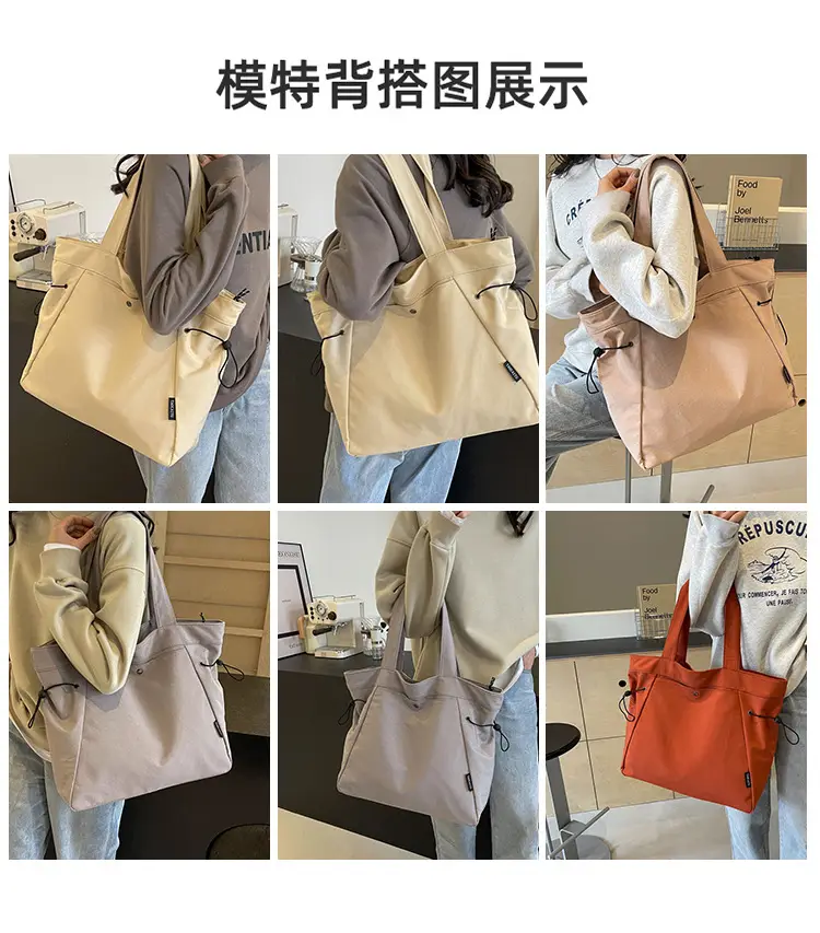 Women Casual Nylon Shoulder Bag Beige 2026 — feature 17