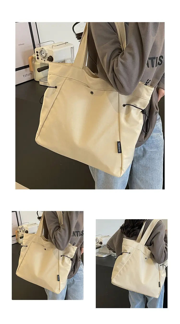 Women Casual Nylon Shoulder Bag Beige 2026 — feature 18