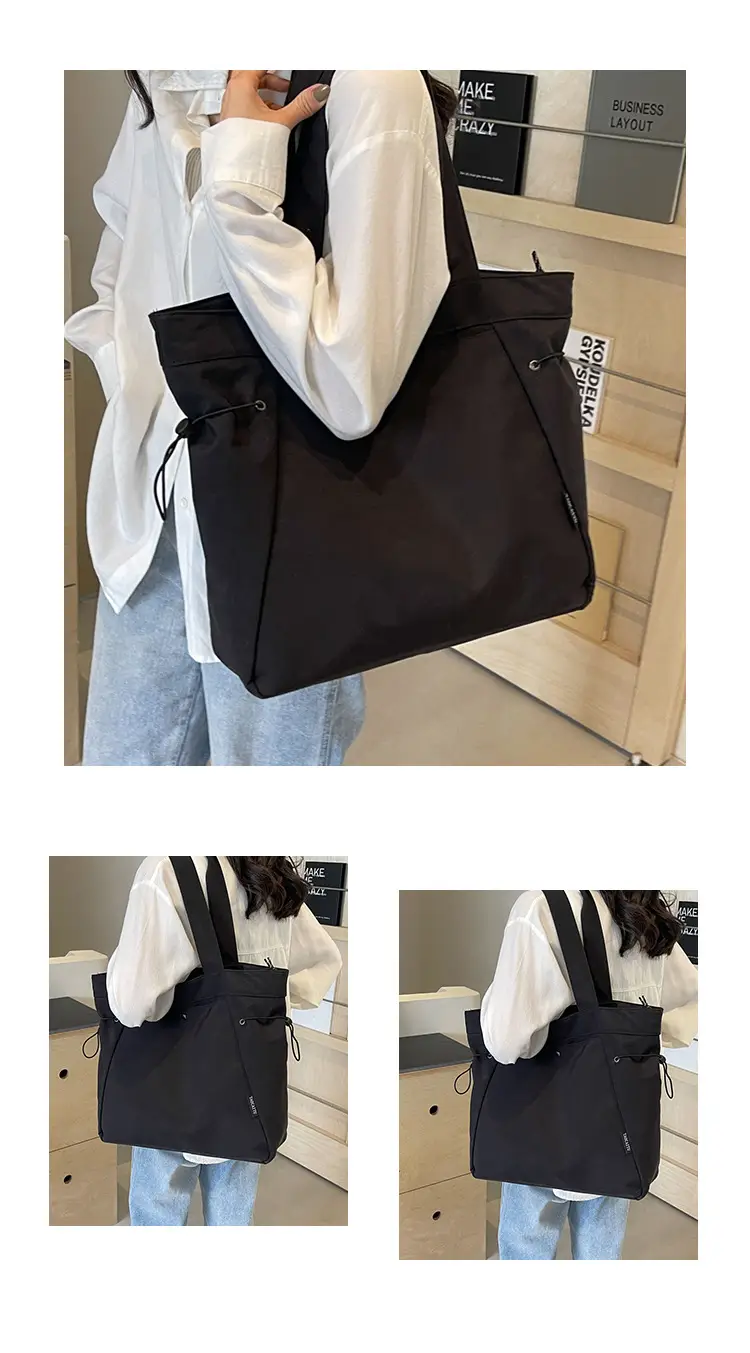 Women Casual Nylon Shoulder Bag Beige 2026 — feature 21
