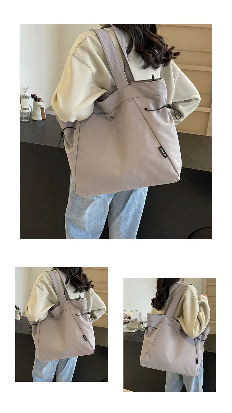 Women Casual Nylon Shoulder Bag Beige 2026 — feature 22