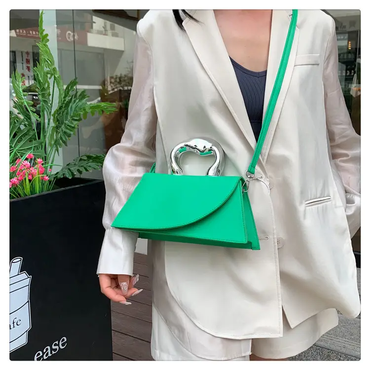 Orange Textured Metal Crossbody Bag for Women — feature 20