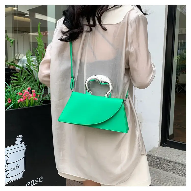 Orange Textured Metal Crossbody Bag for Women — feature 21