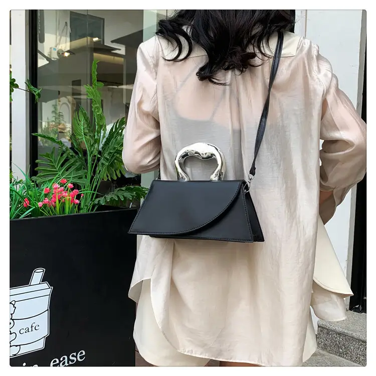 Orange Textured Metal Crossbody Bag for Women — feature 22
